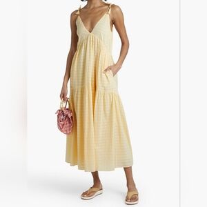 NWT Joie Bondi Butter Yellow Tie Strap Midi Dress XXS